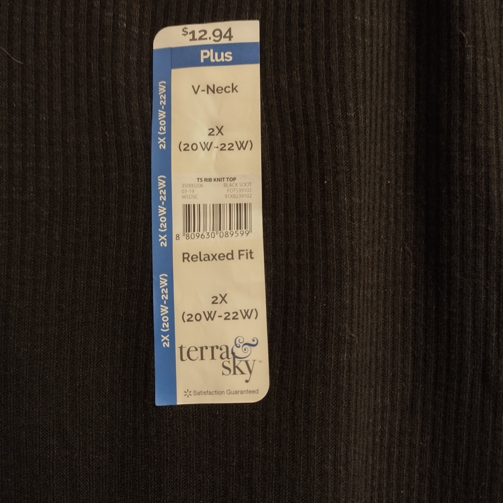 Terra & Sky Charcoal V-Neck Top - Picture 3 of 5